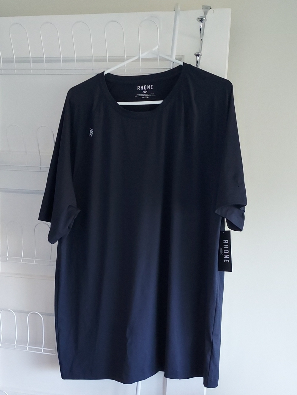 Rhone Reign Short Sleeve Shirt Navy Active Run Athletic Read Description & Pics